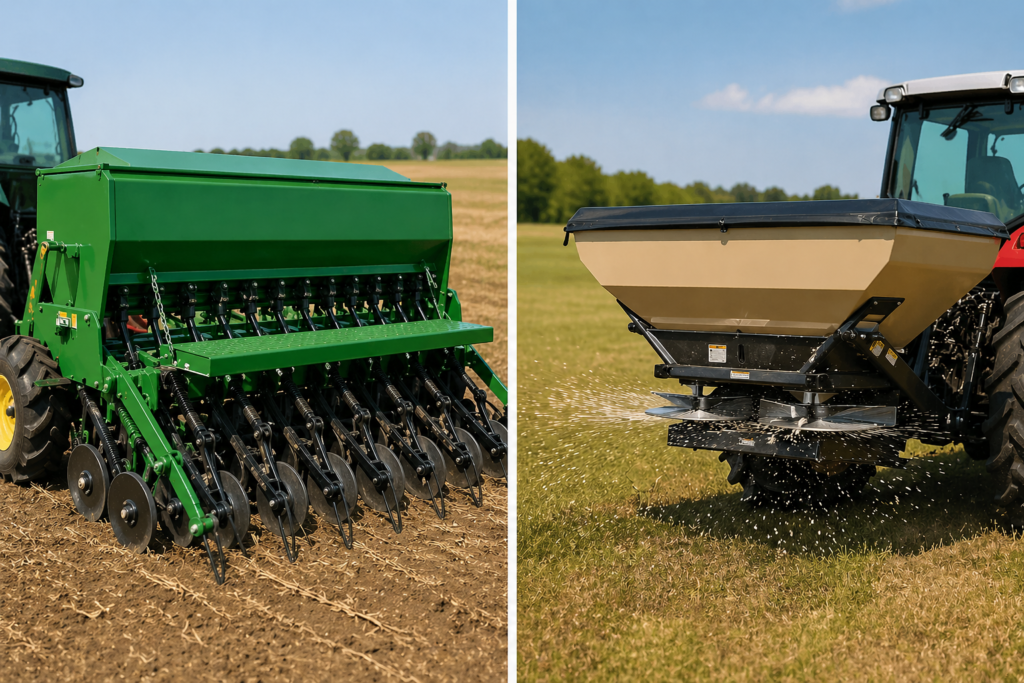 why sowing seeds with seed drill is better than broadcasting